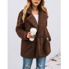 imagePRETTYGARDEN Womens Fashion Winter Coats Sherpa Fleece Faux Fur Shearling Oversized Trendy Jackets Warm Outerwear ClothingStyle Two Coffee