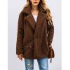 imagePRETTYGARDEN Womens Fashion Winter Coats Sherpa Fleece Faux Fur Shearling Oversized Trendy Jackets Warm Outerwear ClothingStyle Two Coffee