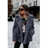 imagePRETTYGARDEN Womens Fashion Winter Coats Sherpa Fleece Faux Fur Shearling Oversized Trendy Jackets Warm Outerwear ClothingStyle Two Dark Grey