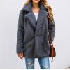imagePRETTYGARDEN Womens Fashion Winter Coats Sherpa Fleece Faux Fur Shearling Oversized Trendy Jackets Warm Outerwear ClothingStyle Two Dark Grey