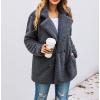 imagePRETTYGARDEN Womens Fashion Winter Coats Sherpa Fleece Faux Fur Shearling Oversized Trendy Jackets Warm Outerwear ClothingStyle Two Dark Grey