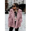 imagePRETTYGARDEN Womens Fashion Winter Coats Sherpa Fleece Faux Fur Shearling Oversized Trendy Jackets Warm Outerwear ClothingStyle Two Pink