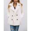imagePRETTYGARDEN Womens Fashion Winter Coats Sherpa Fleece Faux Fur Shearling Oversized Trendy Jackets Warm Outerwear ClothingStyle Two White