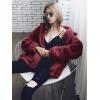 imagePRETTYGARDEN Womens Fashion Winter Coats Sherpa Fleece Faux Fur Shearling Oversized Trendy Jackets Warm Outerwear ClothingWine Red