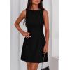 imagePRETTYGARDEN Womens Formal Short Dresses 2025 Summer Sleeveless Boat Neck A Line Elegant Mini Cocktail Party DressBlack