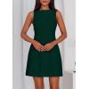 imagePRETTYGARDEN Womens Formal Short Dresses 2025 Summer Sleeveless Boat Neck A Line Elegant Mini Cocktail Party DressDark Green