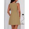 imagePRETTYGARDEN Womens Formal Short Dresses 2025 Summer Sleeveless Boat Neck A Line Elegant Mini Cocktail Party DressKhaki