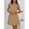 imagePRETTYGARDEN Womens Formal Short Dresses 2025 Summer Sleeveless Boat Neck A Line Elegant Mini Cocktail Party DressKhaki