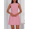 imagePRETTYGARDEN Womens Formal Short Dresses 2025 Summer Sleeveless Boat Neck A Line Elegant Mini Cocktail Party DressPink