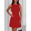 imagePRETTYGARDEN Womens Formal Short Dresses 2025 Summer Sleeveless Boat Neck A Line Elegant Mini Cocktail Party DressRed