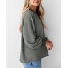 imagePRETTYGARDEN Womens Long Sleeve Tops 2025 Fall Fashion Shirts Trendy Clothes Casual Loose Crewneck Ribbed Knit Tunic BlouseGrey