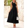 imagePRETTYGARDEN Womens Maxi Sundress Casual Summer 2025 Sleeveless Asymmetrical Drop Waist Patchwork Long Flowy Tank DressesBlack