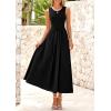 imagePRETTYGARDEN Womens Maxi Sundress Casual Summer 2025 Sleeveless Asymmetrical Drop Waist Patchwork Long Flowy Tank DressesBlack
