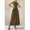 imagePRETTYGARDEN Womens Maxi Sundress Casual Summer 2025 Sleeveless Asymmetrical Drop Waist Patchwork Long Flowy Tank DressesDark Khaki