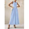 imagePRETTYGARDEN Womens Maxi Sundress Casual Summer 2025 Sleeveless Asymmetrical Drop Waist Patchwork Long Flowy Tank DressesLight Blue