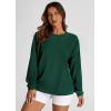 imagePRETTYGARDEN Womens Oversized Sweatshirt 2025 Fall Fashion Clothes Ribbed Corduroy Long Sleeve Going Out Pullover TopsDark Green