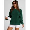 imagePRETTYGARDEN Womens Oversized Sweatshirt 2025 Fall Fashion Clothes Ribbed Corduroy Long Sleeve Going Out Pullover TopsDark Green