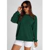 imagePRETTYGARDEN Womens Oversized Sweatshirt 2025 Fall Fashion Clothes Ribbed Corduroy Long Sleeve Going Out Pullover TopsDark Green