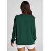 imagePRETTYGARDEN Womens Oversized Sweatshirt 2025 Fall Fashion Clothes Ribbed Corduroy Long Sleeve Going Out Pullover TopsDark Green