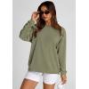 imagePRETTYGARDEN Womens Oversized Sweatshirt 2025 Fall Fashion Clothes Ribbed Corduroy Long Sleeve Going Out Pullover TopsGreen