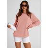 imagePRETTYGARDEN Womens Oversized Sweatshirt 2025 Fall Fashion Clothes Ribbed Corduroy Long Sleeve Going Out Pullover TopsPink