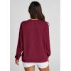 imagePRETTYGARDEN Womens Oversized Sweatshirt 2025 Fall Fashion Clothes Ribbed Corduroy Long Sleeve Going Out Pullover TopsWine Red