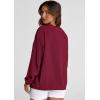 imagePRETTYGARDEN Womens Oversized Sweatshirt 2025 Fall Fashion Clothes Ribbed Corduroy Long Sleeve Going Out Pullover TopsWine Red
