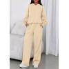 imagePRETTYGARDEN Womens Sweatsuits 2 Piece Set 2025 Casual Winter Long Sleeve Hoodie Loose Wide Leg Sweatpants Fall TracksuitBeige