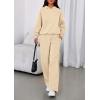 imagePRETTYGARDEN Womens Sweatsuits 2 Piece Set 2025 Casual Winter Long Sleeve Hoodie Loose Wide Leg Sweatpants Fall TracksuitBeige