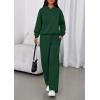 imagePRETTYGARDEN Womens Sweatsuits 2 Piece Set 2025 Casual Winter Long Sleeve Hoodie Loose Wide Leg Sweatpants Fall TracksuitDark Green
