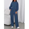 imagePRETTYGARDEN Womens Sweatsuits 2 Piece Set 2025 Casual Winter Long Sleeve Hoodie Loose Wide Leg Sweatpants Fall TracksuitGrey Blue