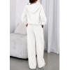 imagePRETTYGARDEN Womens Sweatsuits 2 Piece Set 2025 Casual Winter Long Sleeve Hoodie Loose Wide Leg Sweatpants Fall TracksuitWhite