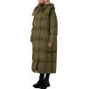 imagePRETTYGARDEN Womens Winter Long Puffer Coats Hooded Zip Up Casual Thickened Down Jackets Trendy Warm Clothes OuterwearArmy Green