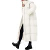 imagePRETTYGARDEN Womens Winter Long Puffer Coats Hooded Zip Up Casual Thickened Down Jackets Trendy Warm Clothes OuterwearBeige