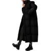 imagePRETTYGARDEN Womens Winter Long Puffer Coats Hooded Zip Up Casual Thickened Down Jackets Trendy Warm Clothes OuterwearBlack