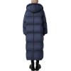 imagePRETTYGARDEN Womens Winter Long Puffer Coats Hooded Zip Up Casual Thickened Down Jackets Trendy Warm Clothes OuterwearDark Blue