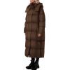 imagePRETTYGARDEN Womens Winter Long Puffer Coats Hooded Zip Up Casual Thickened Down Jackets Trendy Warm Clothes OuterwearDark Brown