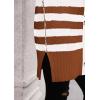 imagePRETTYGARDEN Womens Winter Striped Cardigan Sweaters Long Sleeve Button Down Open Front Chunky Knit Oversized Sweater CoatStriped Brown White
