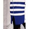 imagePRETTYGARDEN Womens Winter Striped Cardigan Sweaters Long Sleeve Button Down Open Front Chunky Knit Oversized Sweater CoatStriped Royal Blue White