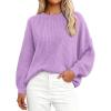 imagePRETTYGARDEN Fall Sweaters for Women 2025 Fashion Long Sleeve Casual Ribbed Knit Winter Clothes Pullover Jumper TopsPurple
