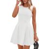 imagePRETTYGARDEN Summer Dresses for Women 2025 Elegant Classy A Line Business Casual Work Graduation Cocktail Short DressWhite