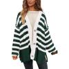 Striped Dark Green White