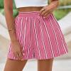 imagePRETTYGARDEN Boxer Shorts for Women 2025 Summer Casual Striped Cotton Pajama Y2K Fashion Lounge Sleep Bottoms with PocketsStriped Pink