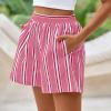 imagePRETTYGARDEN Boxer Shorts for Women 2025 Summer Casual Striped Cotton Pajama Y2K Fashion Lounge Sleep Bottoms with PocketsStriped Pink