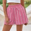 imagePRETTYGARDEN Boxer Shorts for Women 2025 Summer Casual Striped Cotton Pajama Y2K Fashion Lounge Sleep Bottoms with PocketsStriped Pink