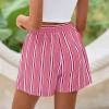 imagePRETTYGARDEN Boxer Shorts for Women 2025 Summer Casual Striped Cotton Pajama Y2K Fashion Lounge Sleep Bottoms with PocketsStriped Pink