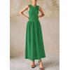 imagePRETTYGARDEN Maxi Dresses for Women 2025 Summer Casual Sleeveless Patchwork Flowy Vacation Sundress Knit Long Work Tank DressGreen