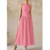 imagePRETTYGARDEN Maxi Dresses for Women 2025 Summer Casual Sleeveless Patchwork Flowy Vacation Sundress Knit Long Work Tank DressPink