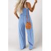 imagePRETTYGARDEN Rompers For Women Summer Dressy Casual One Piece Outfits Spaghetti Strap Wide Leg Beach Jumpsuits With Pockets Light BlueLarge