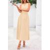 imagePRETTYGARDEN Spring Casual Dresses for Women 2025 Summer Business Work Midi Sleeveless A Line Pleated Cocktail DressApricot